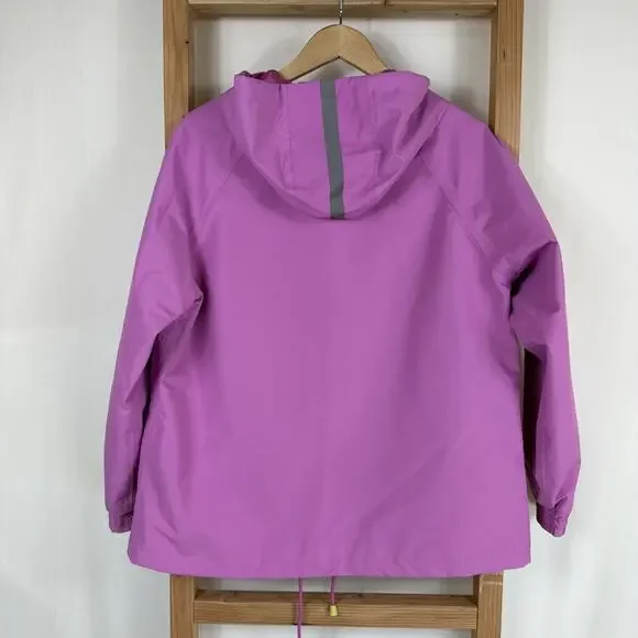 NWT Nikki Jones Invisiprint Raincoat SZ SMALL Pink Yellow Trim Magic Print Rain - Picture 3 of 4